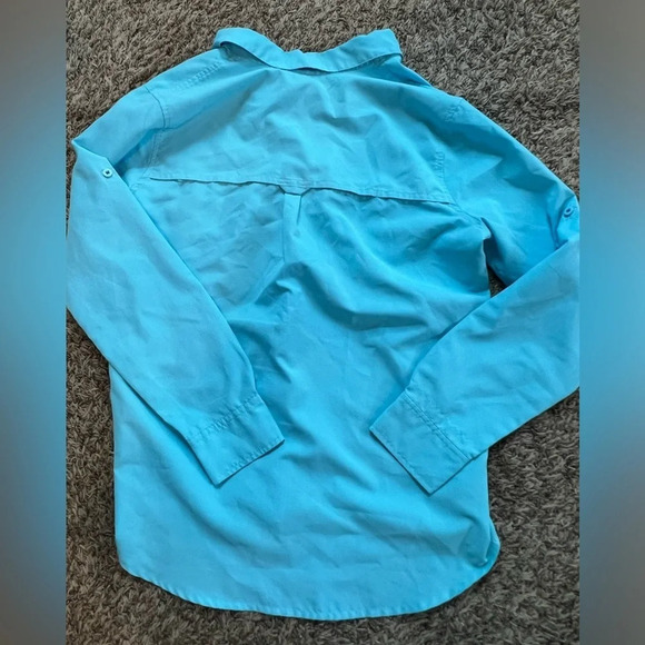 women’s patagonia lightweight long sleeve blue button front shirt size small - Picture 5 of 6